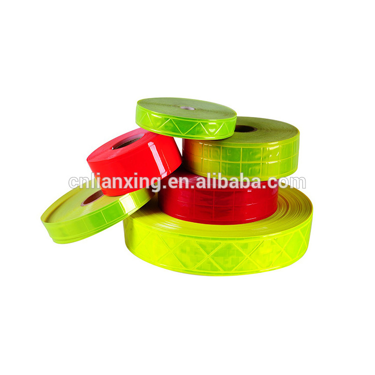 EN471 high visibility caution tape safety reflective material for clothing  high visibility reflective tape