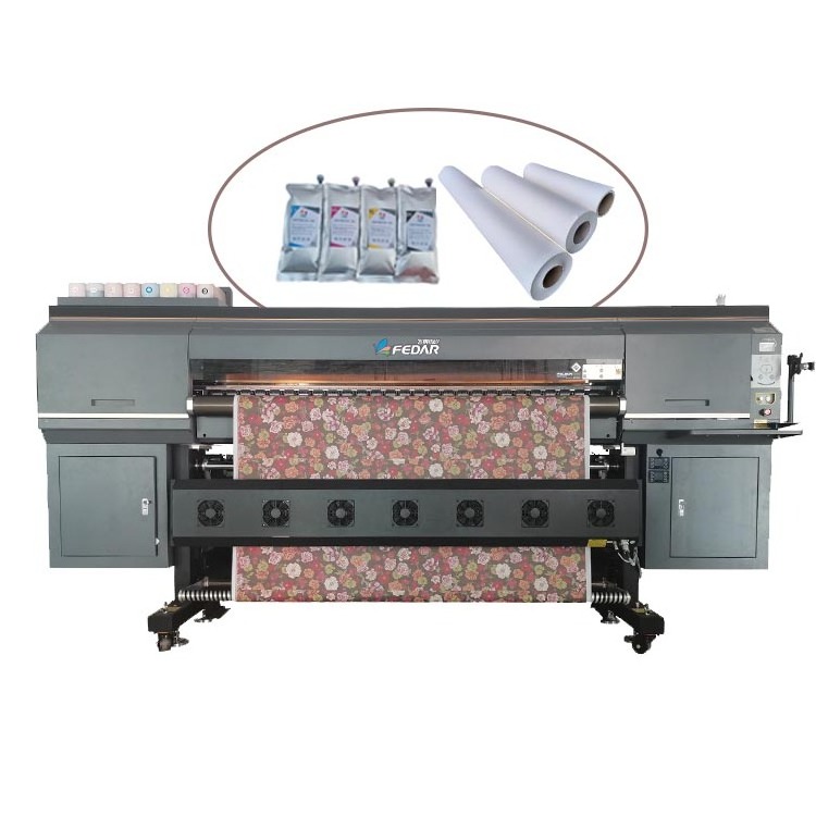 Digital full sublimation textile printing machine for fabric large format printer