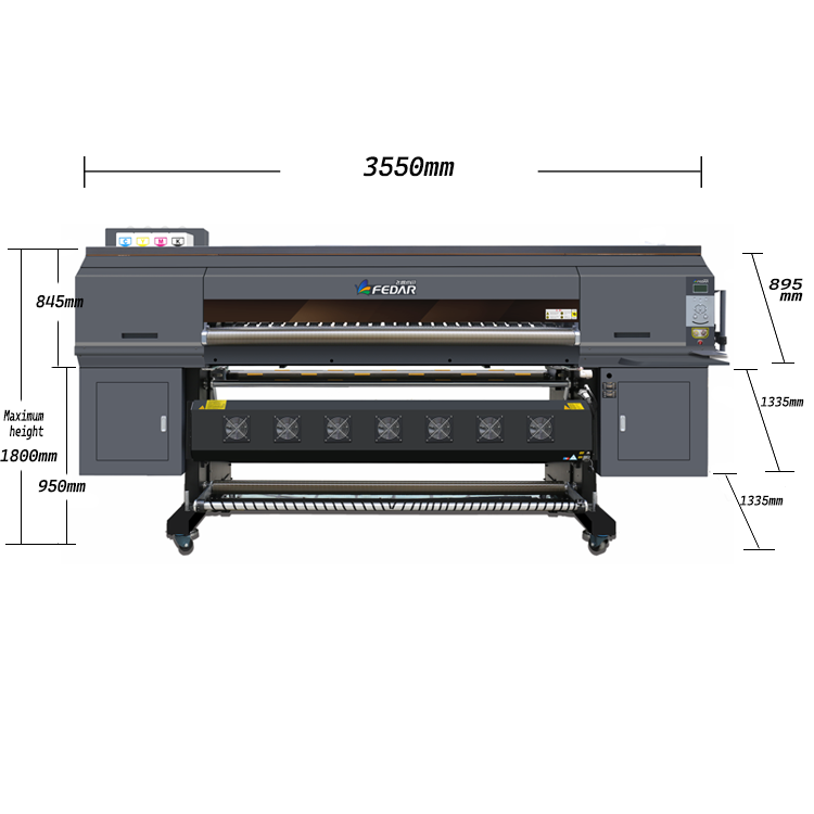 Digital full sublimation textile printing machine for fabric large format printer