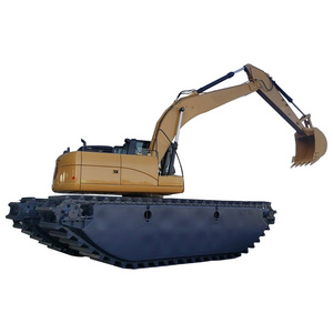 20ton amphibious excavator pontoon with spuds for sale