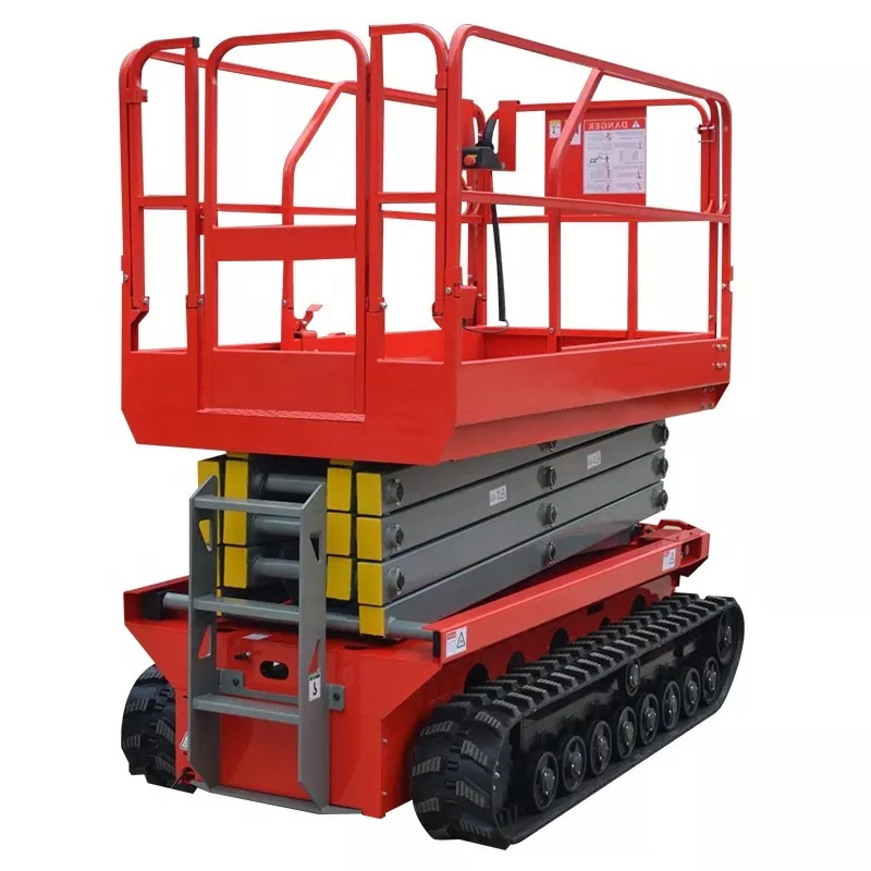 LICHMACH track scissor lift mini triple scissor hydraulic manual scissor lift for tree trimming