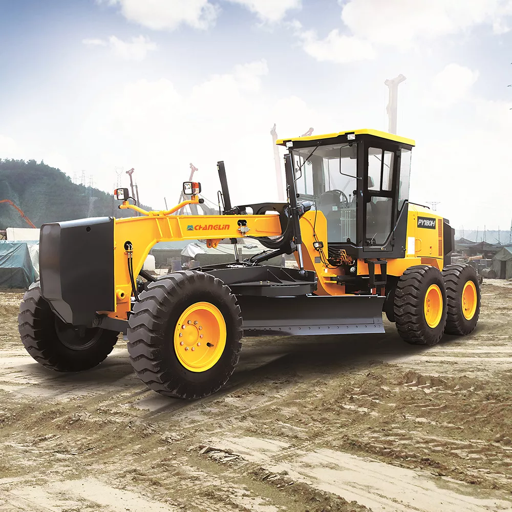 Low price self propelled road grader laser grader for sale