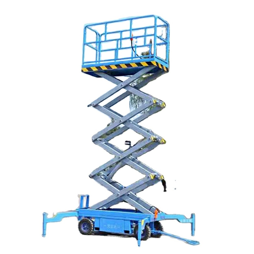 500kg 6m electric scissor lift platform table 100kg height 11.8m working height scissor window cleaning lift