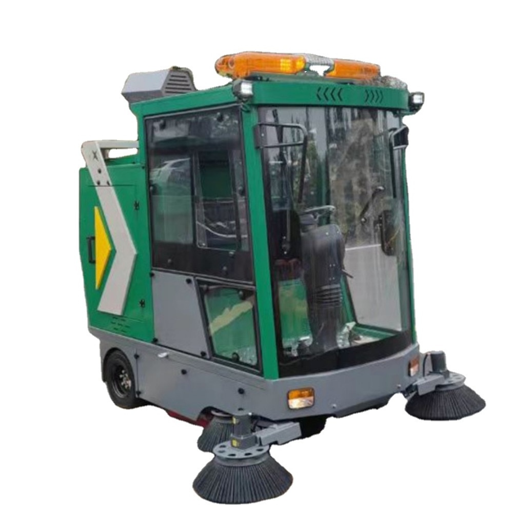 Water irrigation function CE certificate lithium battery four wheel electrical street sweeper