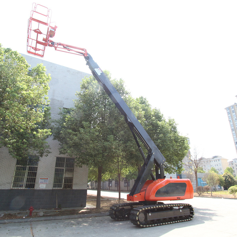 Electric articulated cherry picker towabl ecrawler boom lift 18m 14-24m for sale