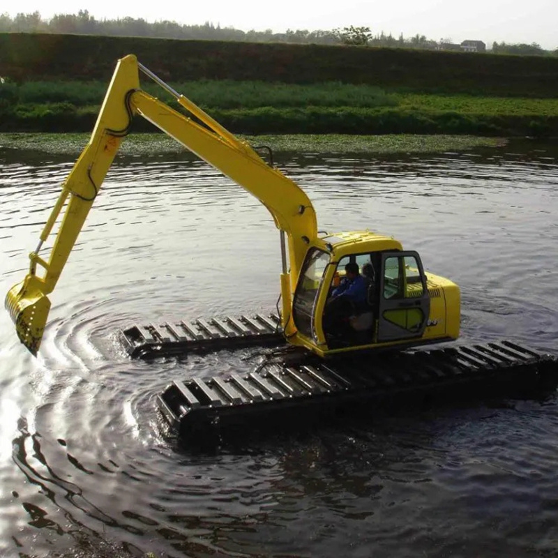 20ton amphibious excavator with spuds swamp excavator marsh buggy