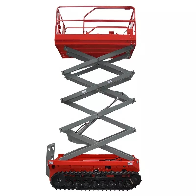 LICHMACH track scissor lift mini triple scissor hydraulic manual scissor lift for tree trimming