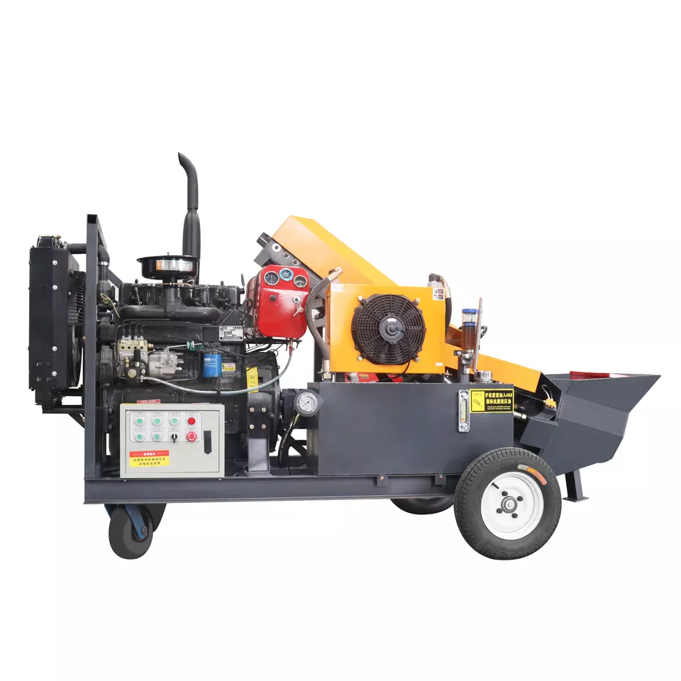 Concrete Trailer Pumps Electric Power Concrete Pump Small Construction Portable Mini Concrete Pump