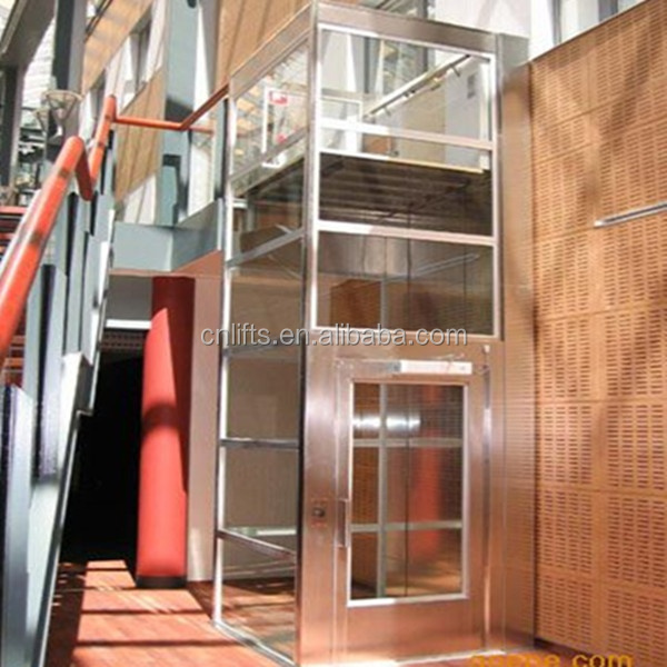 disabled vertical platform wheelchair lifts with the glass enclosure doors