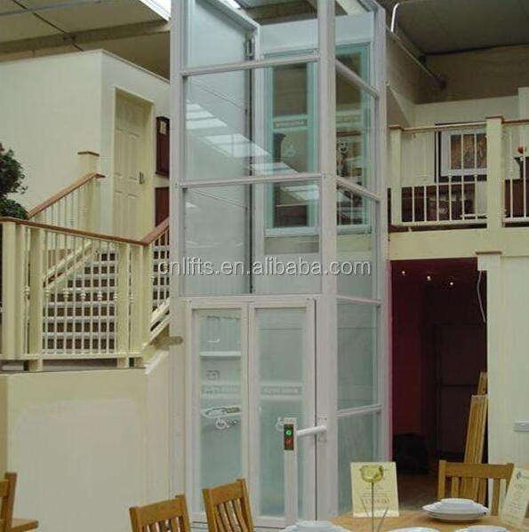 disabled vertical platform wheelchair lifts with the glass enclosure doors