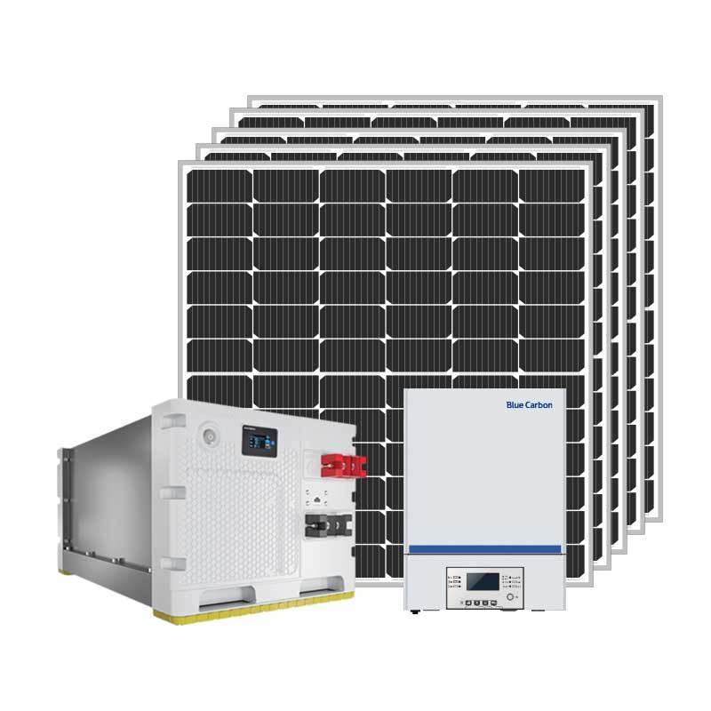 Blue Carbon Off Grid Solar System 3KW 5KW 10KW Home Solar Panel Kit 10kw 10 kw Solar Power System For Prefab Houses