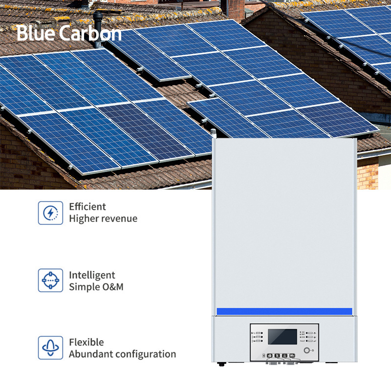 Blue carbon controller mppt hybrid solar inverter with mppt charge controller