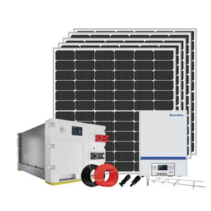 Blue Carbon Off Grid Solar System 3KW 5KW 10KW Home Solar Panel Kit 10kw 10 kw Solar Power System For Prefab Houses