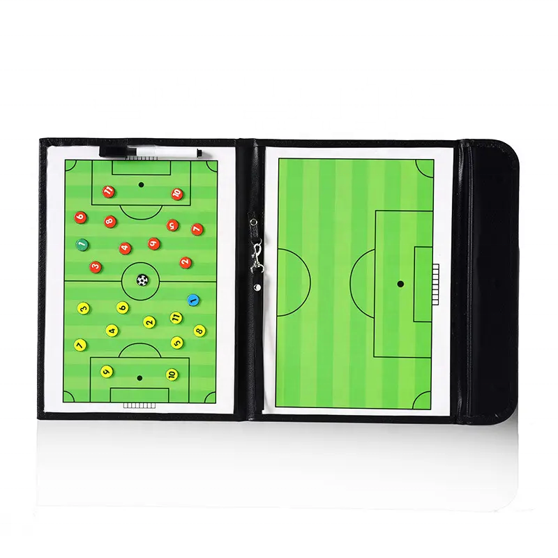 HOT PU Football Tactical Board With Dry Eraser Foldable Soccer Coaching Board Portable Magnet Boards