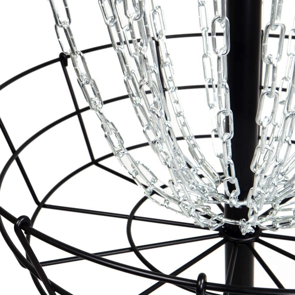 MVP Disc Golf Baskets Black Hole Sports Pro Custom 24 Chain Disc Golf Baskets Target with Disc Golf Bag