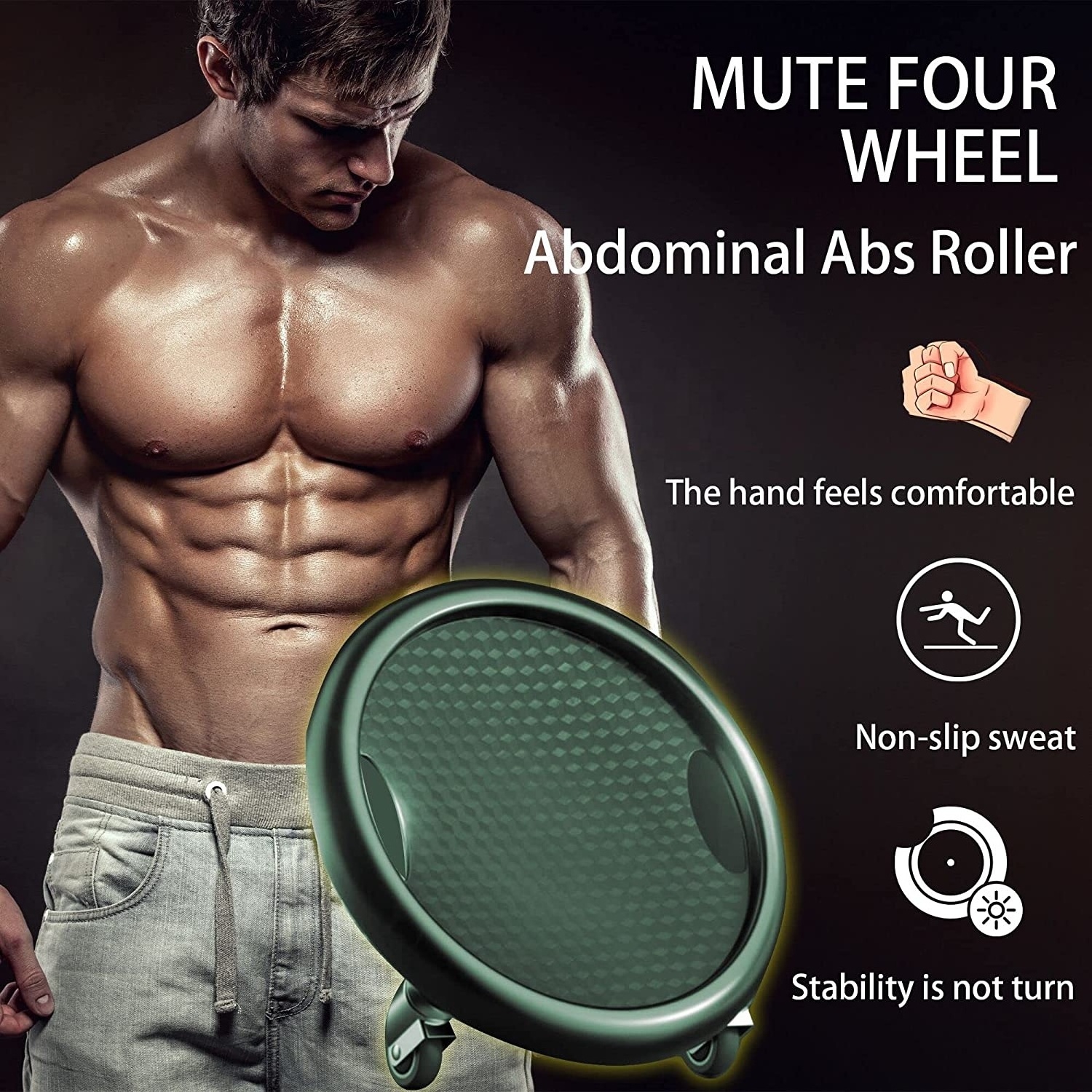 Core Coaster AB Roller Wheel for Abdominal Exercise Abs Workout Training for Abdominal & Core Strength Home Gym Fitness