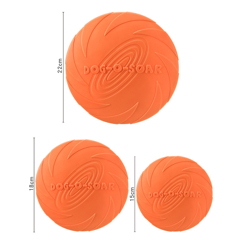 8.5inch Dog Flying Disc Soft Rubber Interactive Flying Disc Dog Toy for Small Large Dogs Floats in Water Frisby for Pets