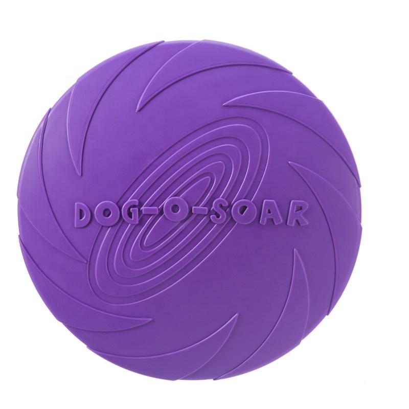 8.5inch Dog Flying Disc Soft Rubber Interactive Flying Disc Dog Toy for Small Large Dogs Floats in Water Frisby for Pets