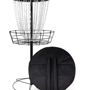 MVP Disc Golf Baskets Black Hole Sports Pro Custom 24 Chain Disc Golf Baskets Target with Disc Golf Bag