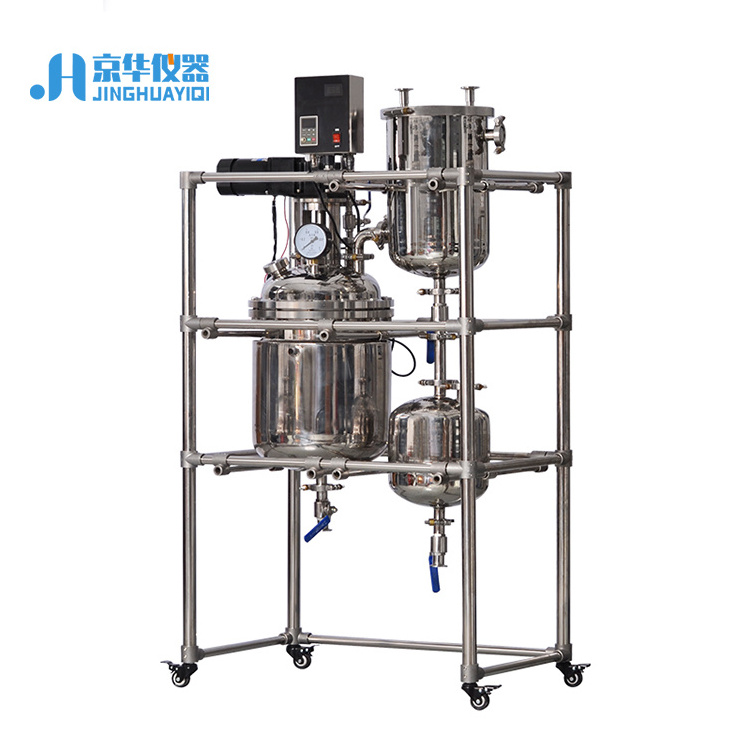 Stainless steel steam single jacket limpet coil heating active bio engineering ingredients production reactor tank