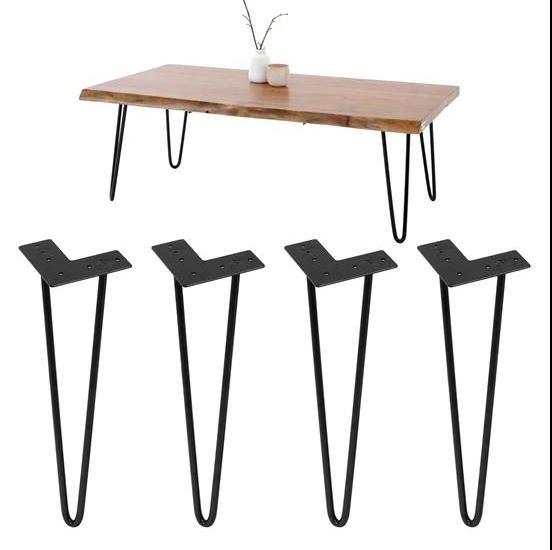 High Quality Industrial Metal Simple Modern Table Legs Metal Black Telescopic Hairpin Desk Leg Folding Hairpin Table Legs