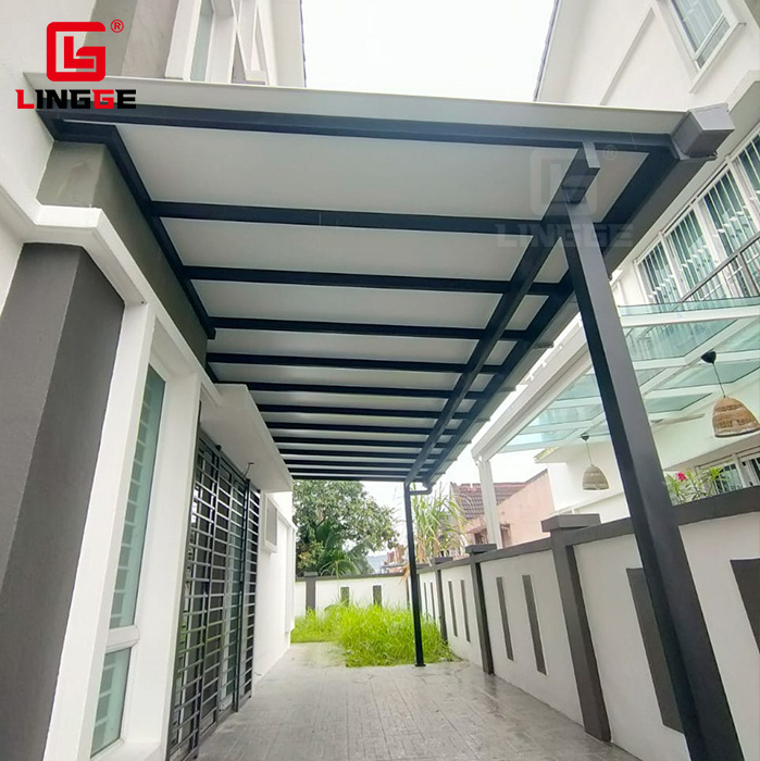 Garden Courtyard Awning Rooftop Bracket Thermal Insulation Polycarbonate Canopy Aluminum Awnings Patio Cover