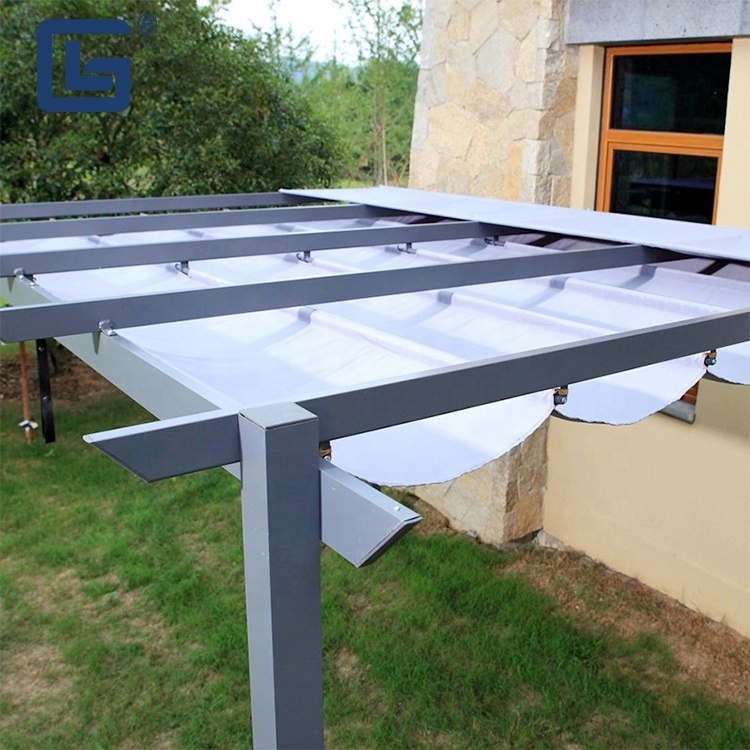 Pergola Aluminum Outdoor Sun Protection Aluminum Frame  Louvered Pergola  Patio Cover Garden Building Pergola Gazebos