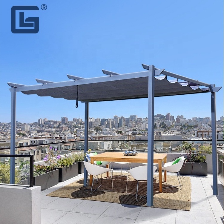 Pergola Aluminum Outdoor Sun Protection Aluminum Frame  Louvered Pergola  Patio Cover Garden Building Pergola Gazebos