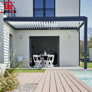 Toughess Aluminum Louvered Pergola Patio Covers Canopy Wall Mount Gazebo Pergola Shades Electric Arches Arbours Pergola