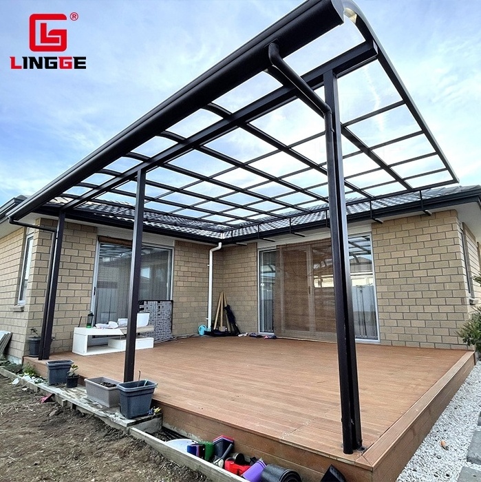 Aluminum Custom Canopy Rainproof Awing Modern Polycarbonate Roof Canopy