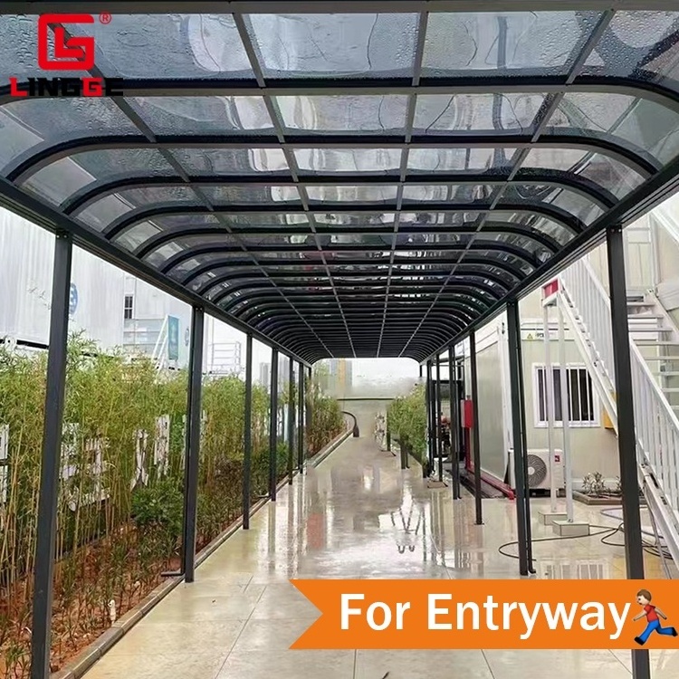 Terrace Patio Cover Customized Outdoor Aluminum Awning Villa Waterproof Balcony Canopy