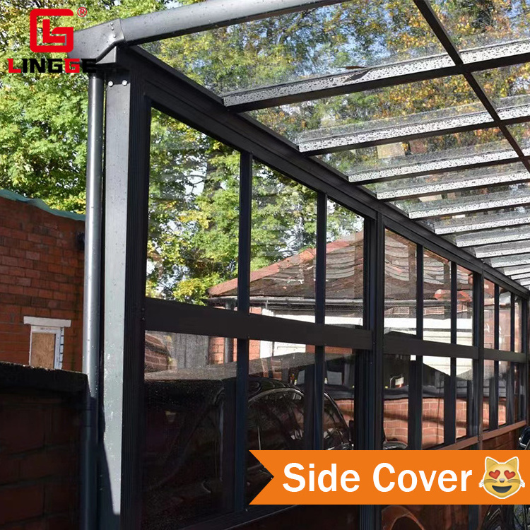 Garden Courtyard Awning Rooftop Bracket Thermal Insulation Polycarbonate Canopy Aluminum Awnings Patio Cover