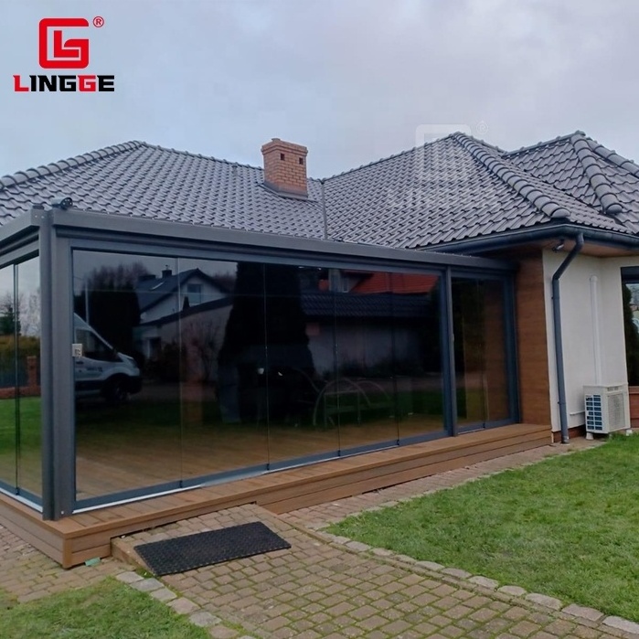 Movable Sunshade Louvered Roof Gazebo Outdoor Aluminium Pergola