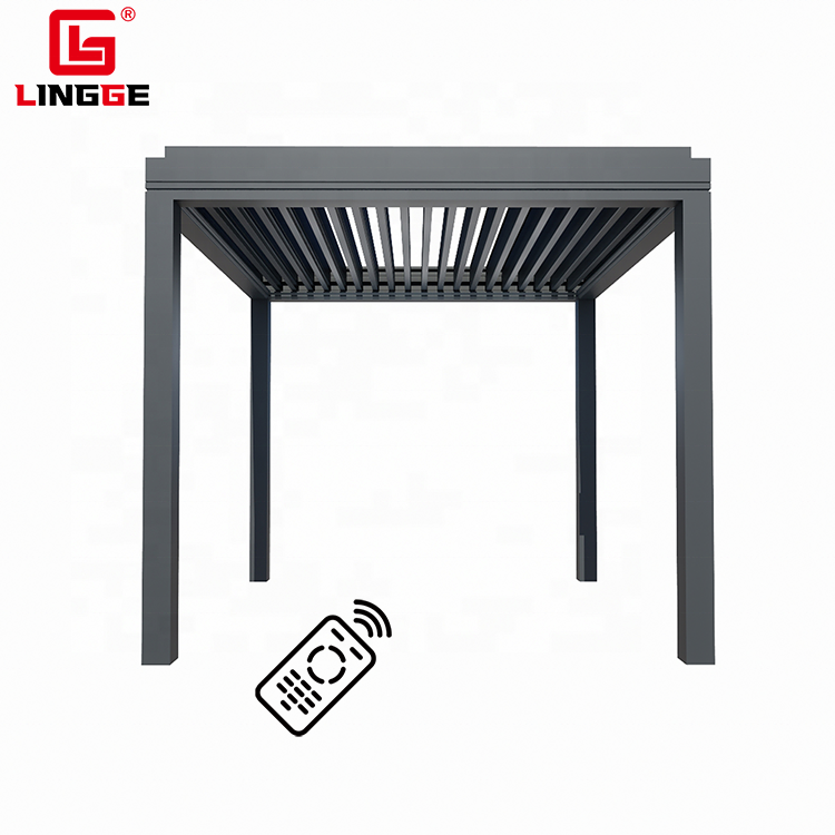 Freestanding Louvered Pergola Patio Cover Canopy Pergola Aluminum Gazebo With LED Lights Pergola