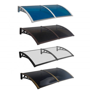 Optional Colors Polycarbonate Roof Door Awning Window Canopy Home DIY Aluminum Alloy Awning