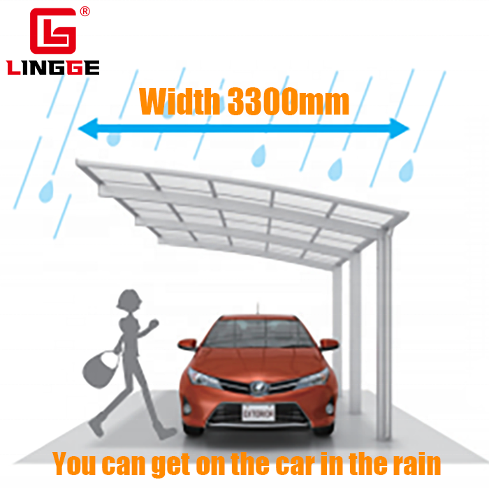 Outdoor Carport Awning Factory Price Polycarbonate UV Protection Canopy Aluminum Garage Double Carports