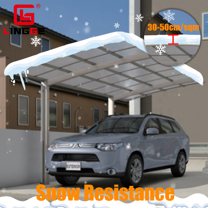 Outdoor Carport Awning Factory Price Polycarbonate UV Protection Canopy Aluminum Garage Double Carports