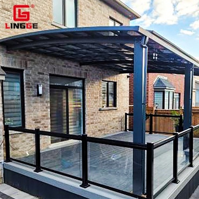 Outdoor Garden Awning Canopy With Gutter Backyard Polycarbonate Roof Patio Cover Aluminum Awning