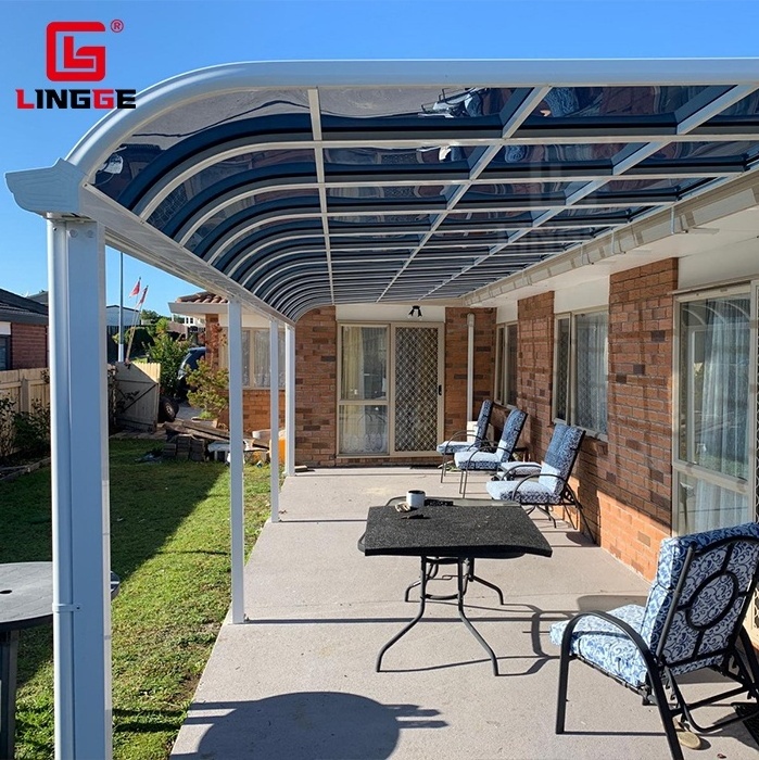 Outdoor Aluminum Canopy Awnings Domestic Soundproof Alloy Awning Courtyard Sunshade Canopies