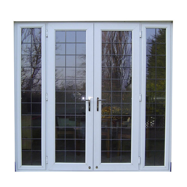 Aluminum main door swing designs double tempered glass windproof door