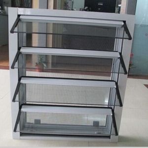 Factory sale powder coating aluminum louver windows adjustable glass louvres windows