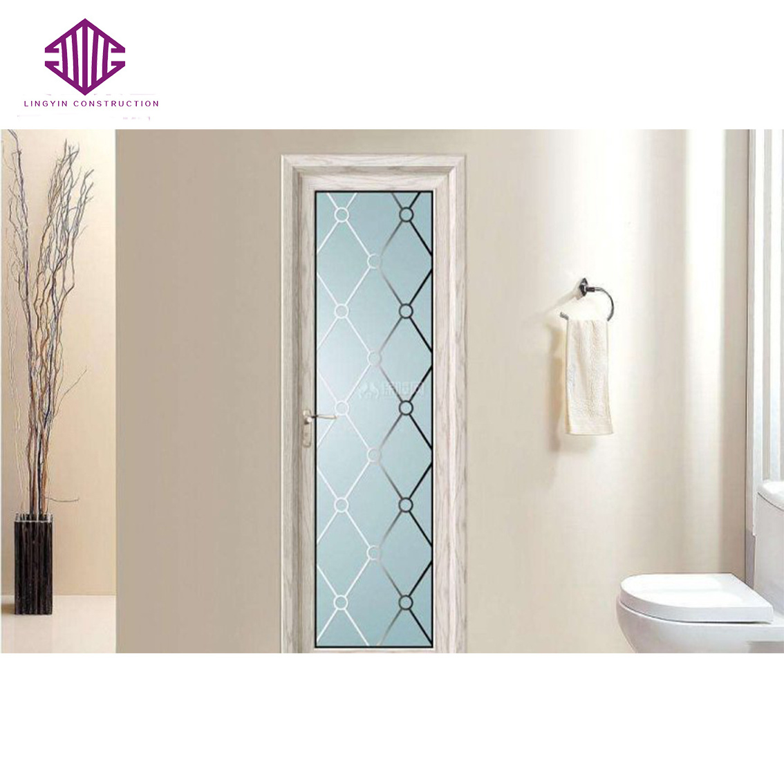 aluminum door aluminum alloy modern design aluminium toilet door