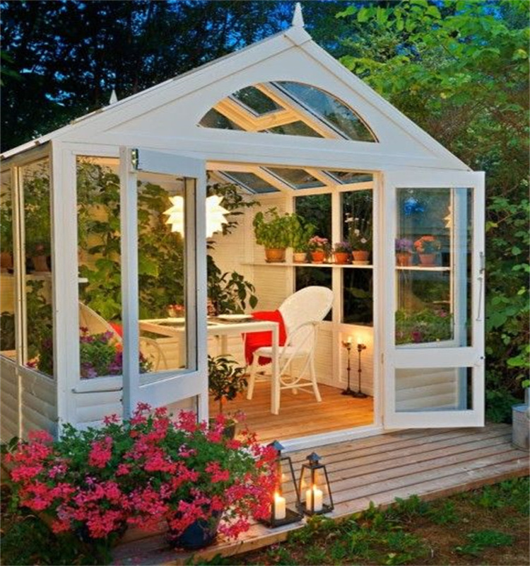 Outdoor Waterproof  veranda sunroom glass house Sunroom with tempered glass for Garden