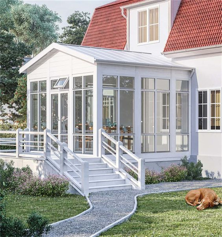 Outdoor Waterproof  veranda sunroom glass house Sunroom with tempered glass for Garden