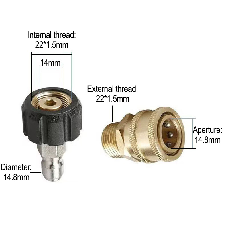 Lingzhen Pressure Washer And Garden Hose Quick Connectors Pressure Washer Adapter Set Quick Disconnect Kit