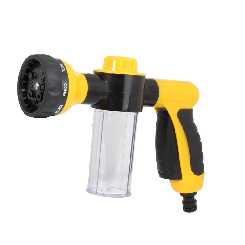 Hand Sprayer 8 Spray Pattern Adjustable Water Gun High Pressure Spray Gun Soap Dispenser