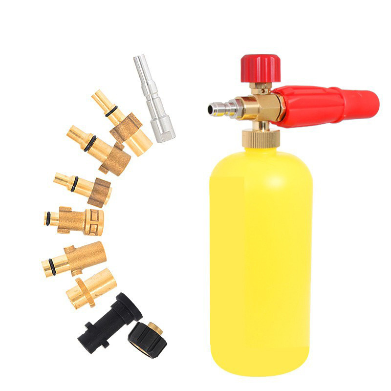 Lingzhen Car Washing Adjustable Foam Spray Cannon Bottle Nozzle High Pressure Washer Sprayer PA Foam Cannon