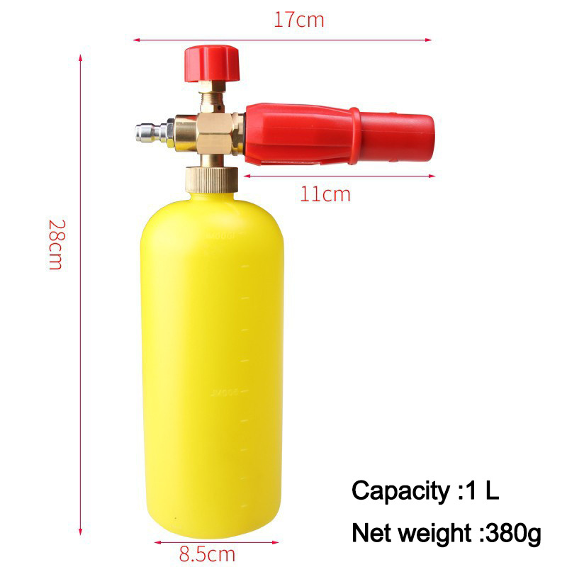 Lingzhen Adjustable Pressure Washer Snow Foam Cannon Soap 1/4 Inch Quick Connect Car Wash Snow Foam Lance