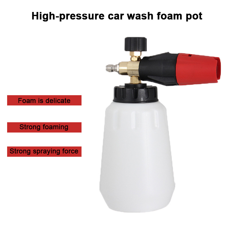 Lingzhen Pressure Washer High Quality Brass Large Mout Bottle Clear Car Detail Electric Commercial Foam Cannon