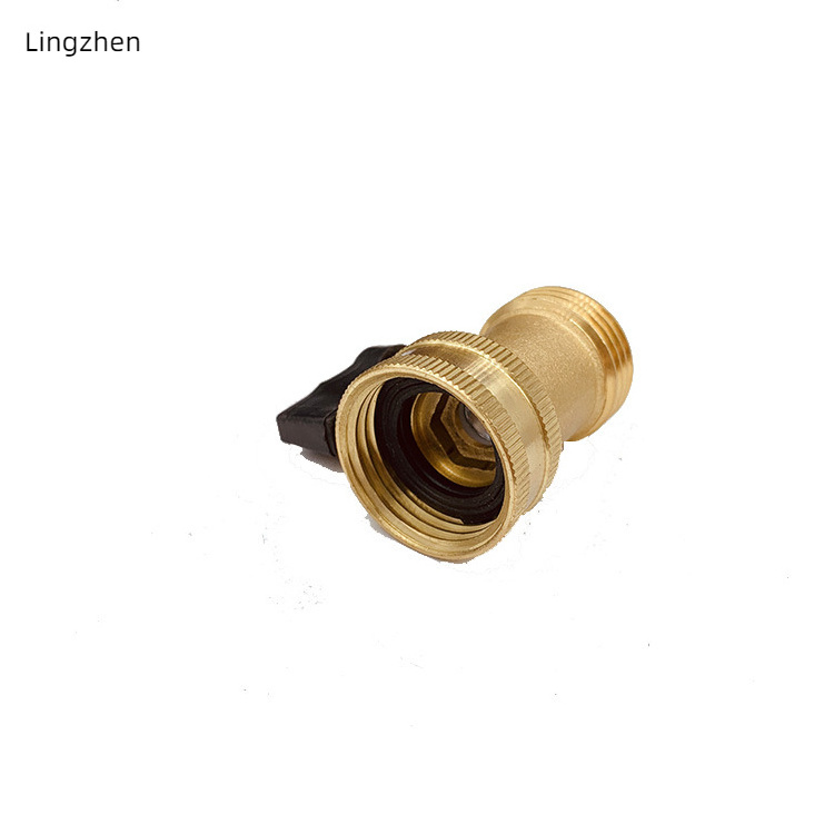 garden hose connector heavy duty garden hose shut off valve 1 way soild brass